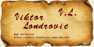 Viktor Londrović vizit kartica